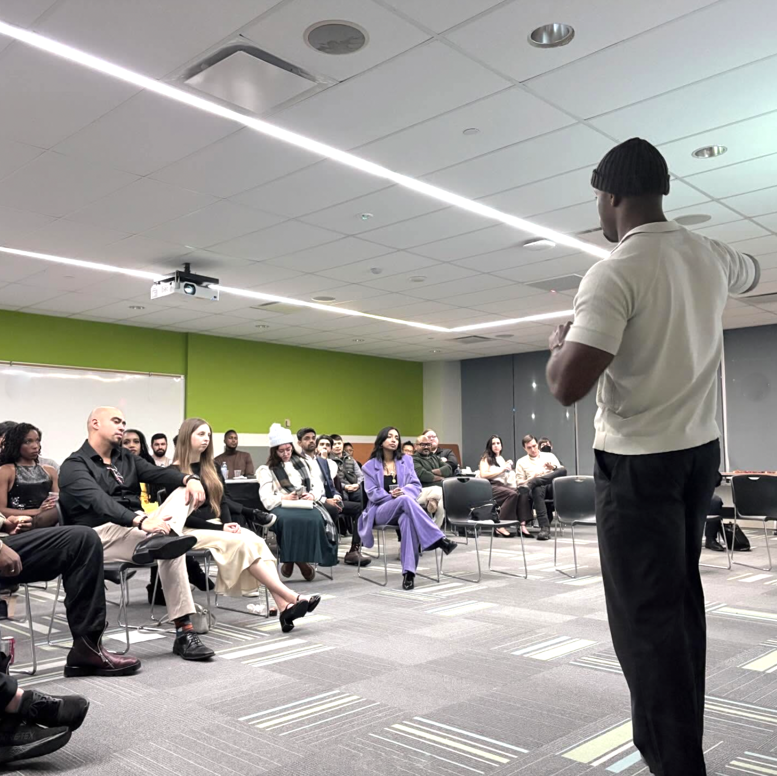 Teaching in a classroom