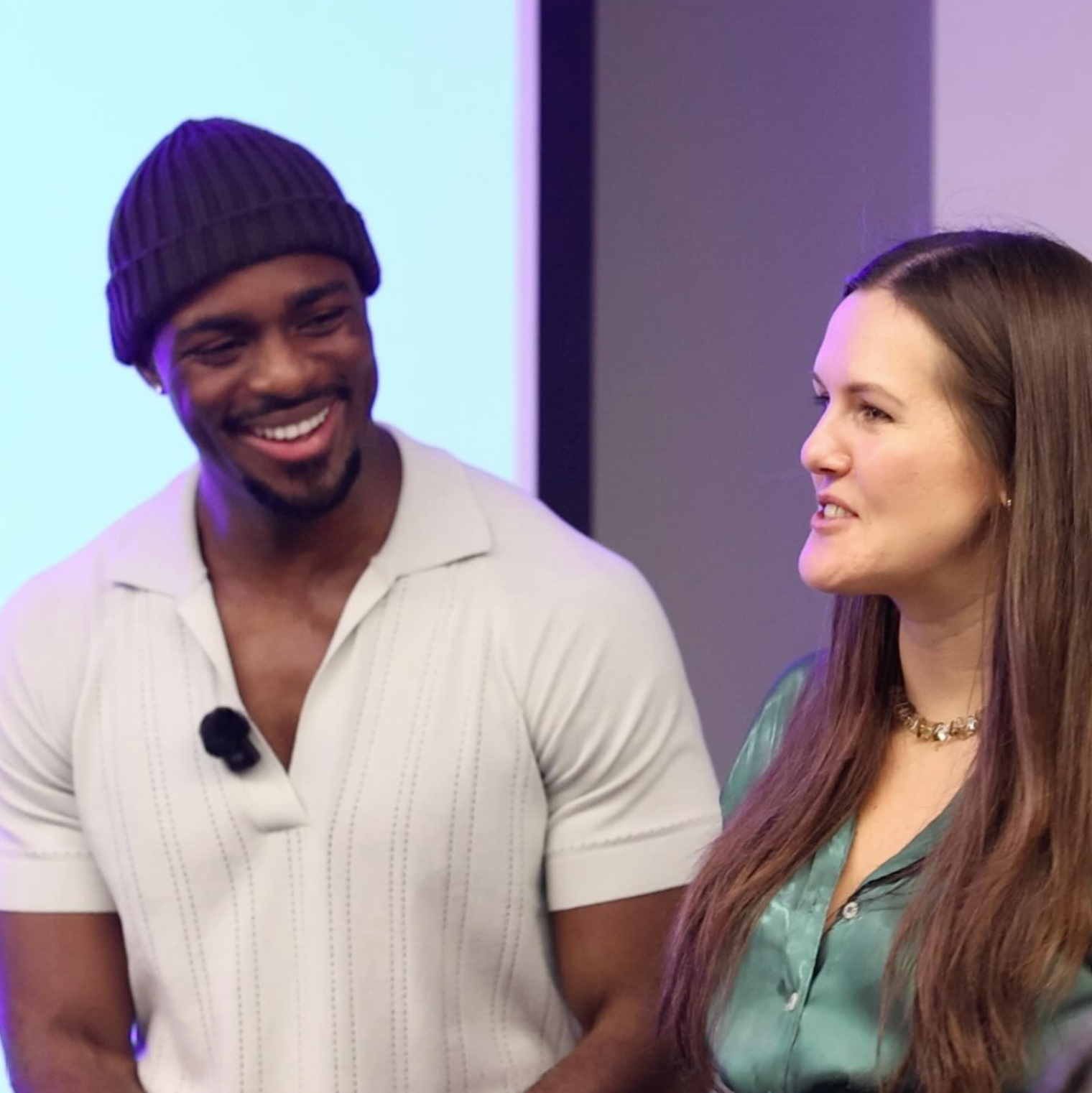 Interview-style conversation on stage